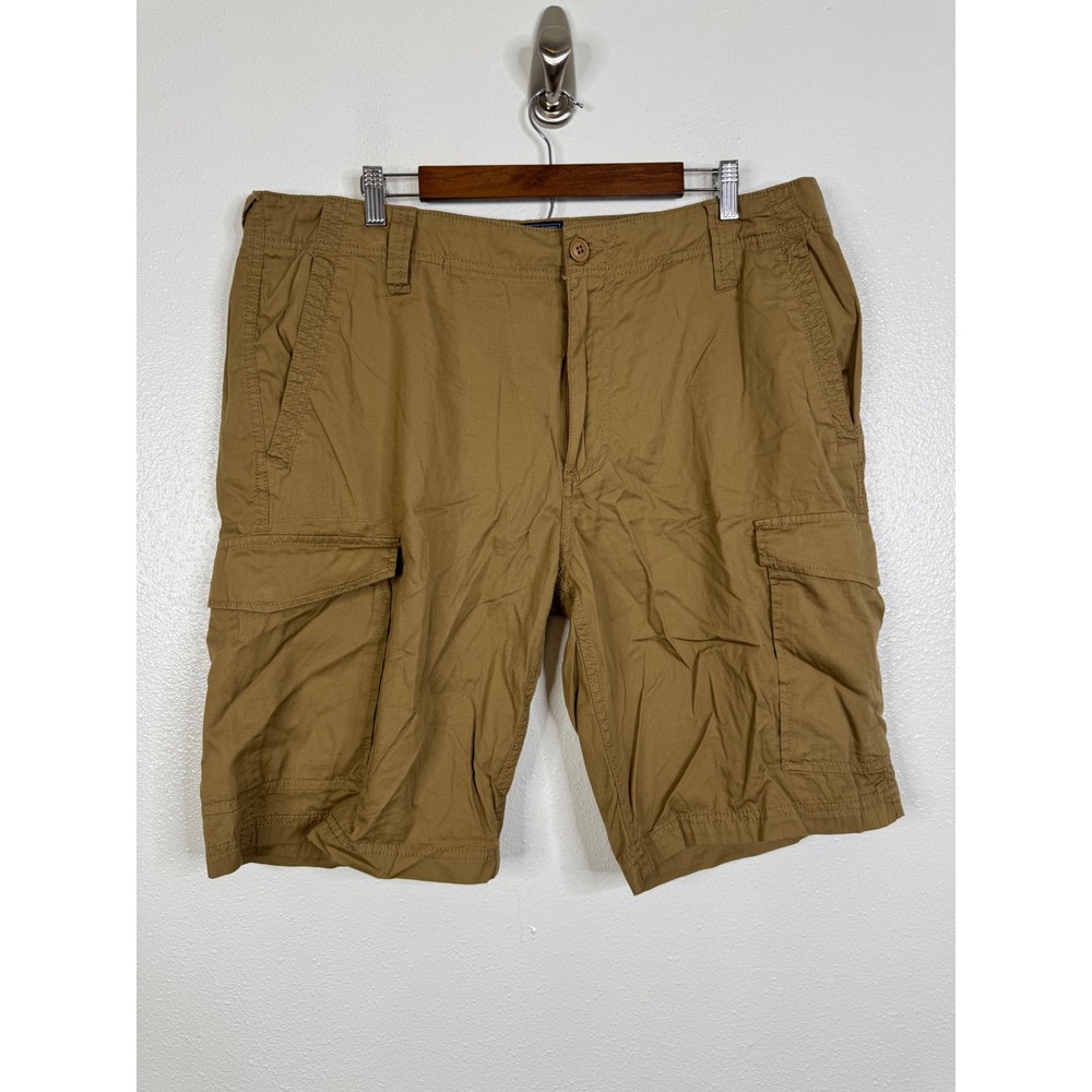 American Rag Mens Cargo Shorts Tan Khaki Regular Fit 100% Cotton Size 38 NWT
